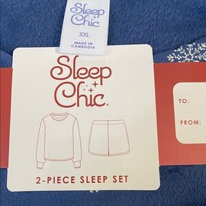 Sleep Chic Blue Snowflake  Pajama Set